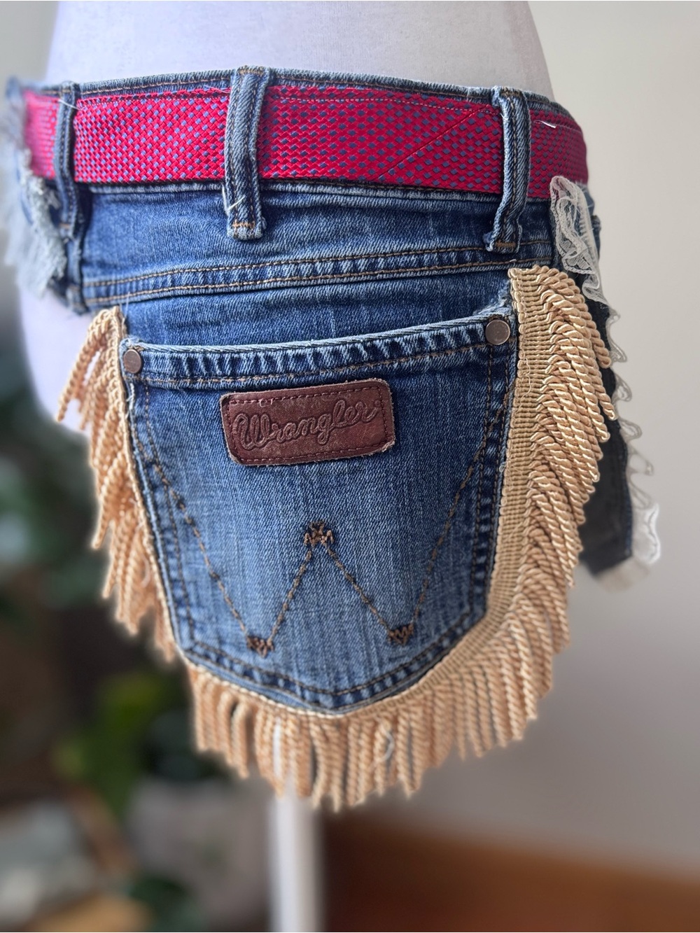 B4 Custom Upcycled Denim Fanny Belt - Picture 6 of 8